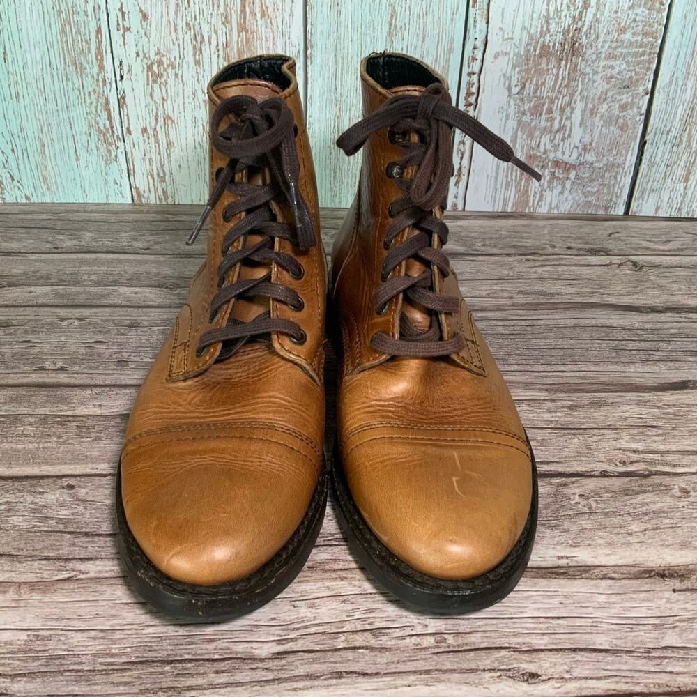 Thursday Boot Co. Captain Tan Leather Lace Up Ankle Boot 8
